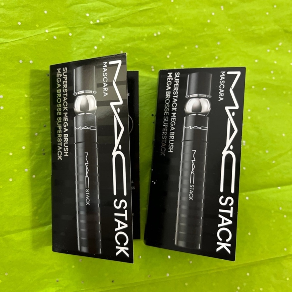 MAC Cosmetics MAC Stack Mega Mascara Mini qty 2 new BLACK STACK MASCARA